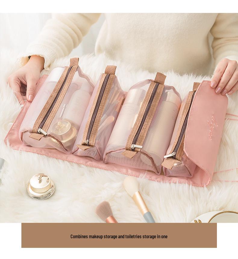 4-in-1 Portable Makeup & Travel Bag with Detachable Cosmetic Storage