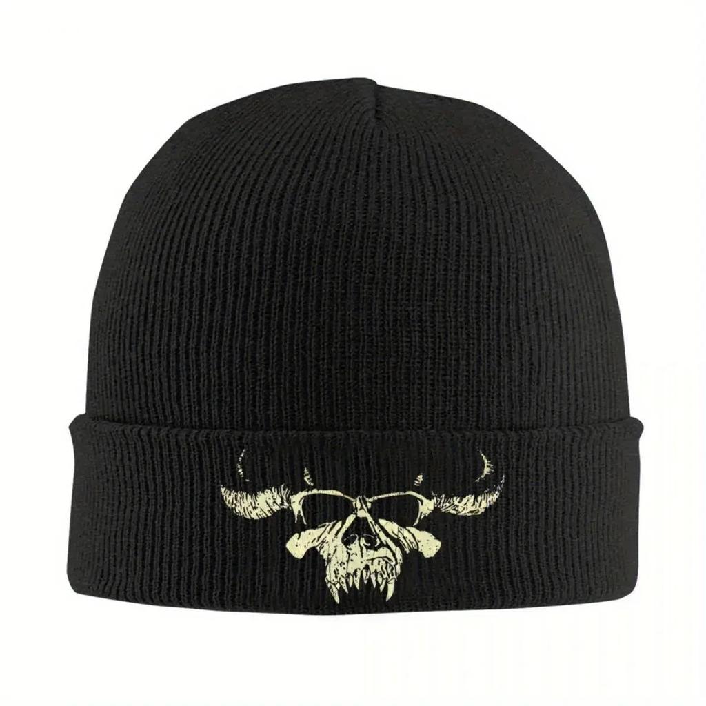 New Danzig I Knitted Caps For Women Unisex Beanies Autumn Winter Hat Acrylic Misfits Heavy Horror Hip Hop Melon Cap