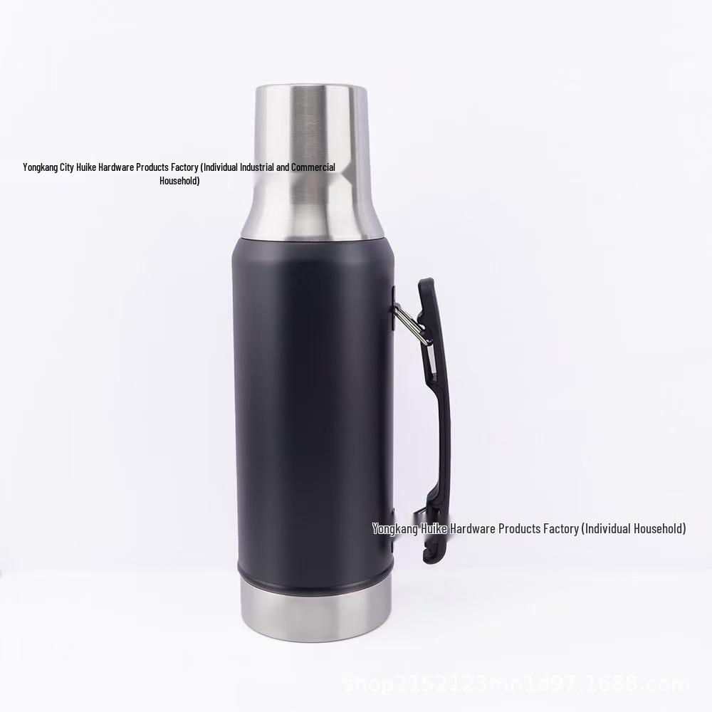 304 Stainless Steel Insulated Travel Cup with Handle - Large Capacity Hot Water Bottle
