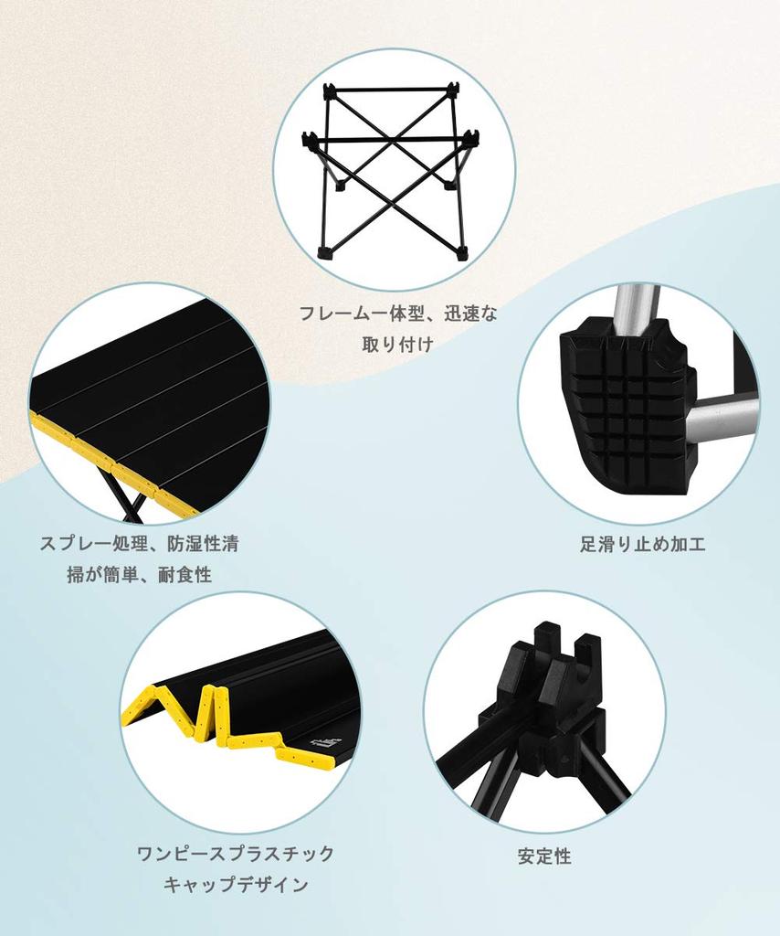 iClimb Outdoor Table, Mini Low Table, Camping Table, Folding Table, Aluminum, Load Capacity 30kg, Ultra Lightweight, Compact Solo Camping, BBQ,