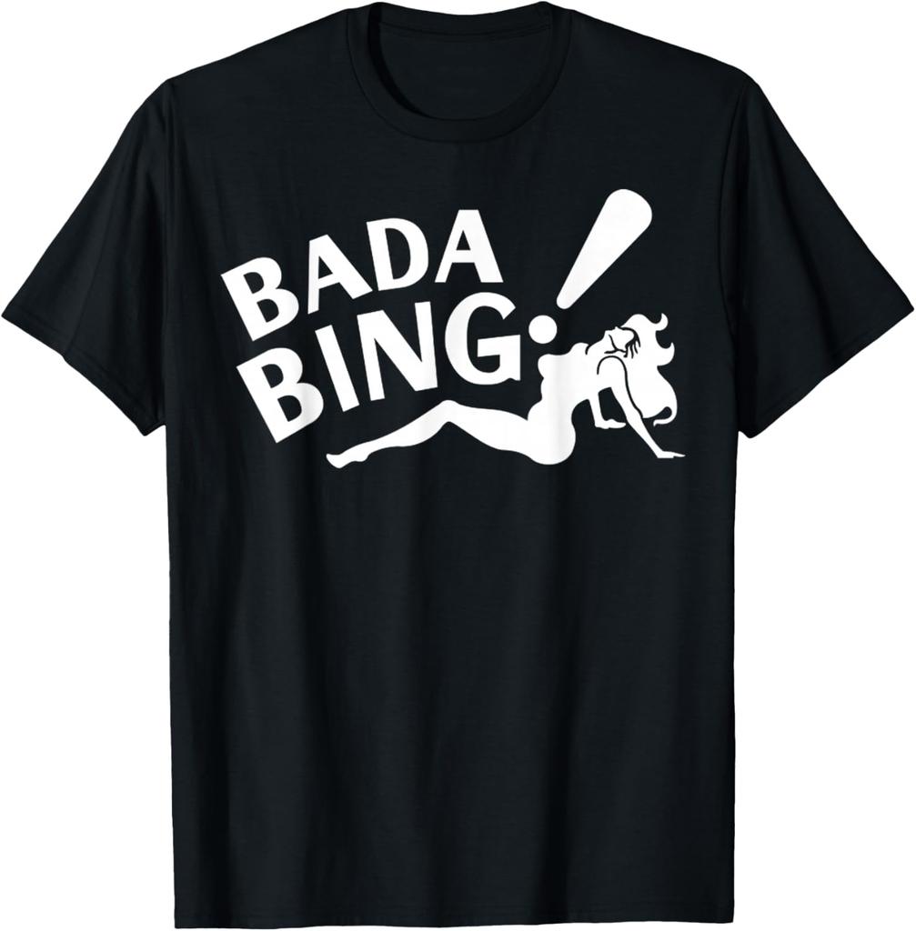 Vintage Lustiges Bada Sarkastisches Bing Retro Sexy Mädchen Bada Bam T-Shirt