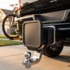 Universal 2 Inch Trailer Hitch Cover Receiver Square Plug Cap Anti-Lost Lock Dust Proof for Pickup Truck SUV Towing Accessories
