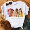 Disney Cartoon Princess Printed Women T-shirt Kawaii Graphic Printed T Shirt Summer Casual Short Sleeve Female Tops Tshirt Tees