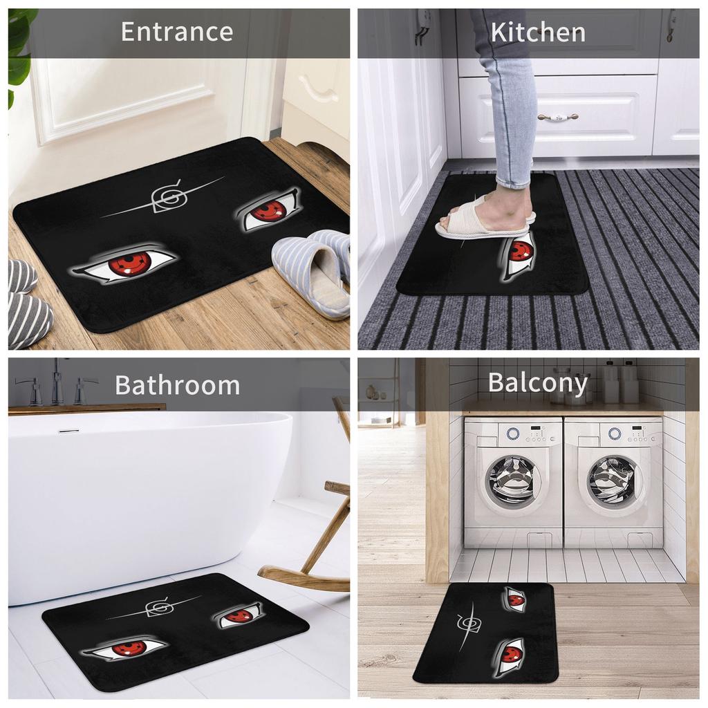 Anime Narutos Sharingan Eyes Front Door Floor Entrance Mat Outdoor  Kitchen Bath Doormat Bedroom Carpet Rug