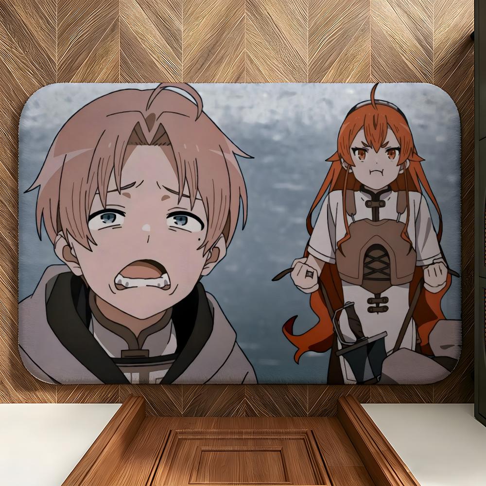 Anime M-Mushoku Tensei Floor Mat Soft Flannel Floor Mat  Suitable for Entryways, Living Rooms, Bedrooms, and Bathrooms