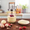 1000ml Manual Butter Churner with Wooden Handle,Stainless Steel Gear Design, Easy to Use Kitchen Gadget for Homemade Butter, Cheese, and More
