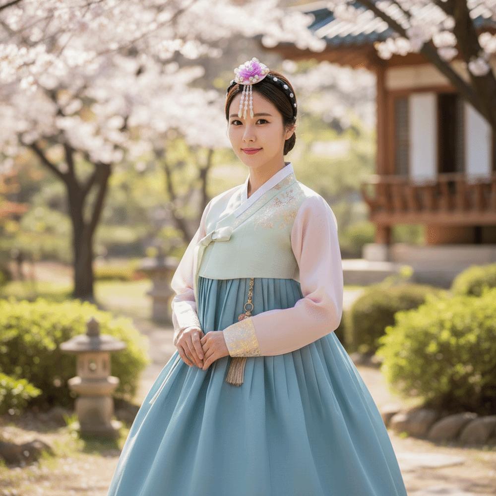 Quasten Hanbok Haarband Blume Bühnentanz Haarreif Klassisches koreanisches Stirnband Hanfu