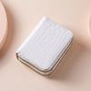 New Double Zipper Short Wallet ID Card Case Cards Wallet Diamond Patterned Embroidered Clutch Purse Women's Wallets Coin Purse