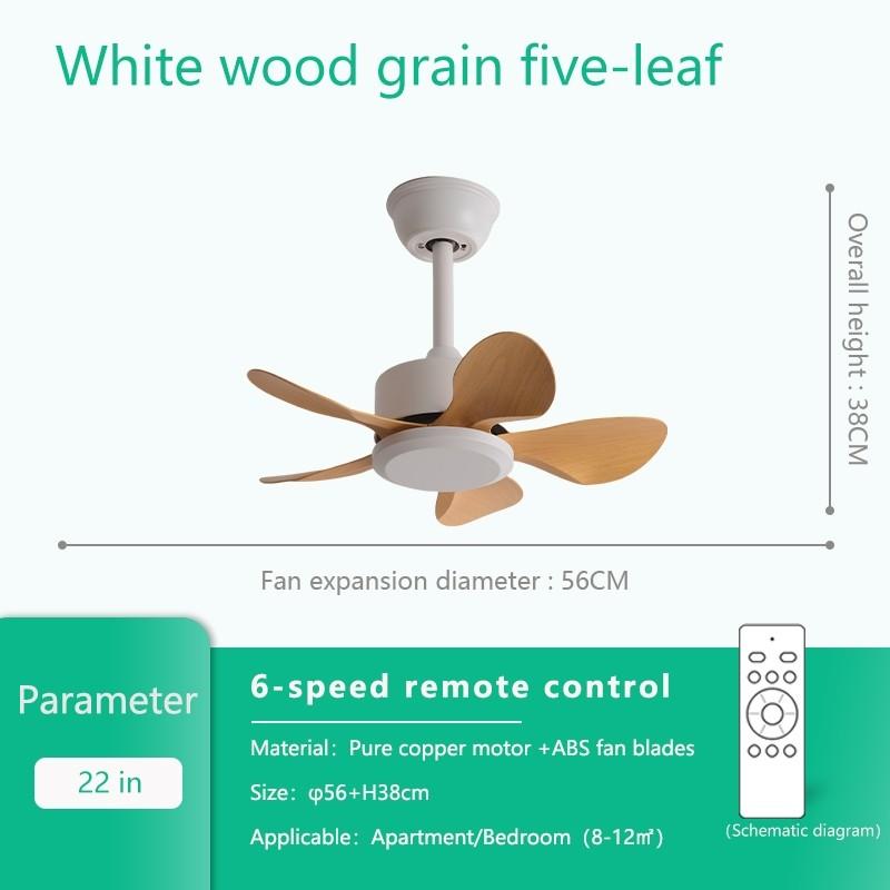 22" 3/5 Blades & LED Lighting Fan Silent DC Motor & Energy Saving Fan Household Electric Ceiling Fan with Hook