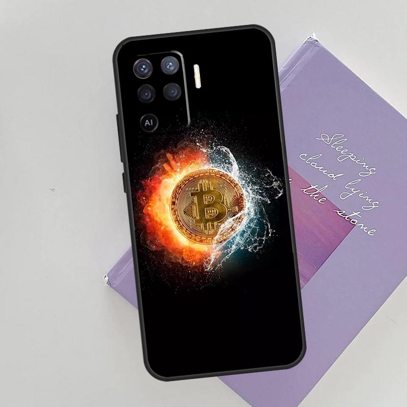 

BTC Bitcoin Phone Case For Oppo A74 A53 A54 A94 A15 A16 A17 A52 A72 A76 A96 A57S A58 A78 A98 Back Cover OPPO A74 5G