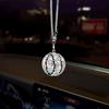 Rhinestone Basketball Car Hanging Ornament Sports Fan Pendant for Rearview Mirror Vehicle Interior Decor Unique Gift for Basketball Fans