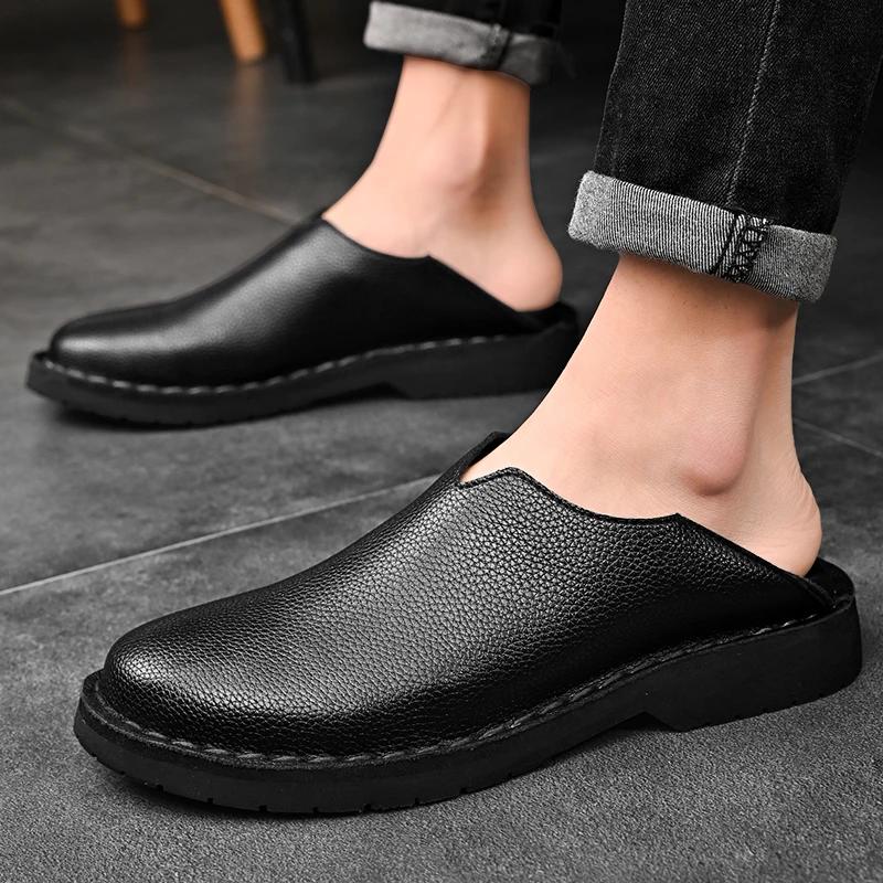 ModeEchtes Leder Herrenschuhe Lässige Herren Slipper Fahrschuhe Weiche Lederschuhe Herren Flats Bequeme Mokassinschuhe für Herren