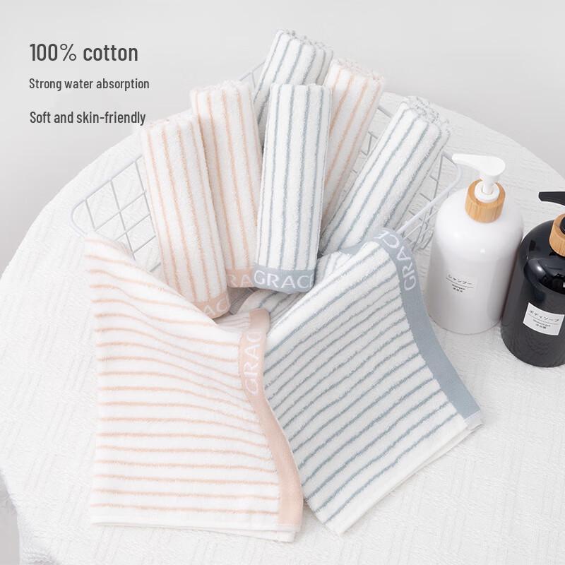 Grace Pure Cotton 7A Antibacterial Face Towels (4-Pack)