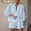 Women's Fashion Casual Long Sleeve V Neck Pants Suits