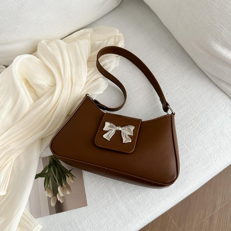 Casual Textured Underarm Bag for Women New Trendy and Fashionable Simple Small Square Bag Solid Color Fashionable One-shoulder Small Square Bag