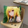 1pc Golden Darkness Anime Characters Pillow Case Fashion Square Pillowcase Bedroom Sofa Room Ins Decoration Leisure