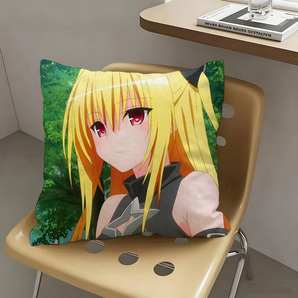 1pc Golden Darkness Anime Characters Pillow Case Fashion Square Pillowcase Bedroom Sofa Room Ins Decoration Leisure