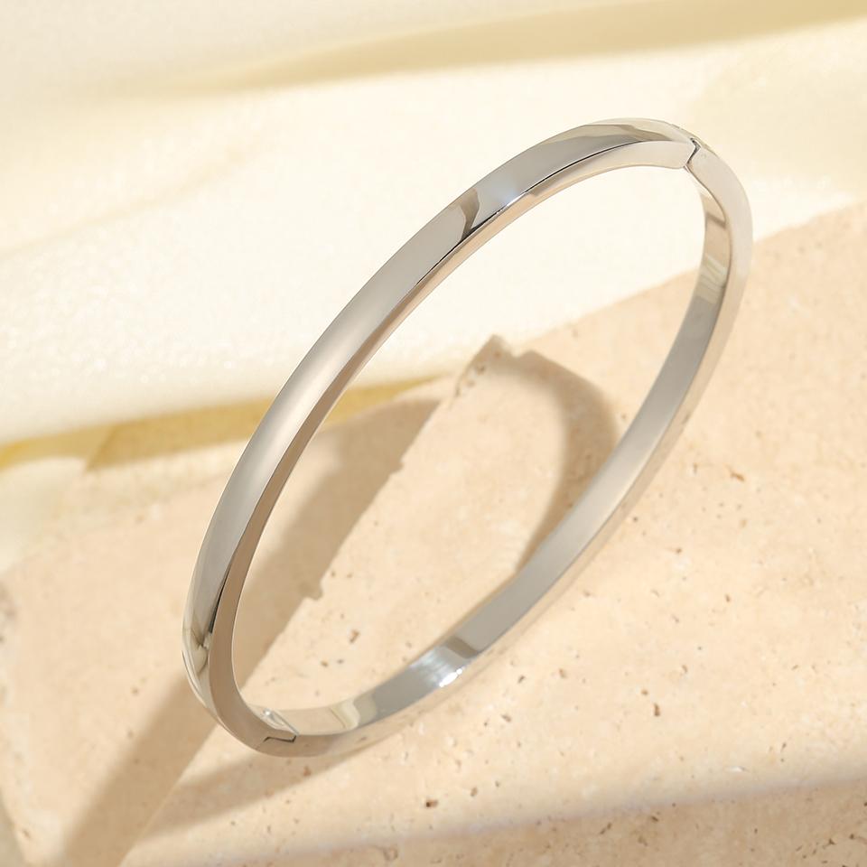 ZAKOL New Fashion 4mm/6mm/8mm Stainless Steel Bracelet Bangle For Men Couples Matching Charm Cuff Wrist Luxury Mens Jewellery