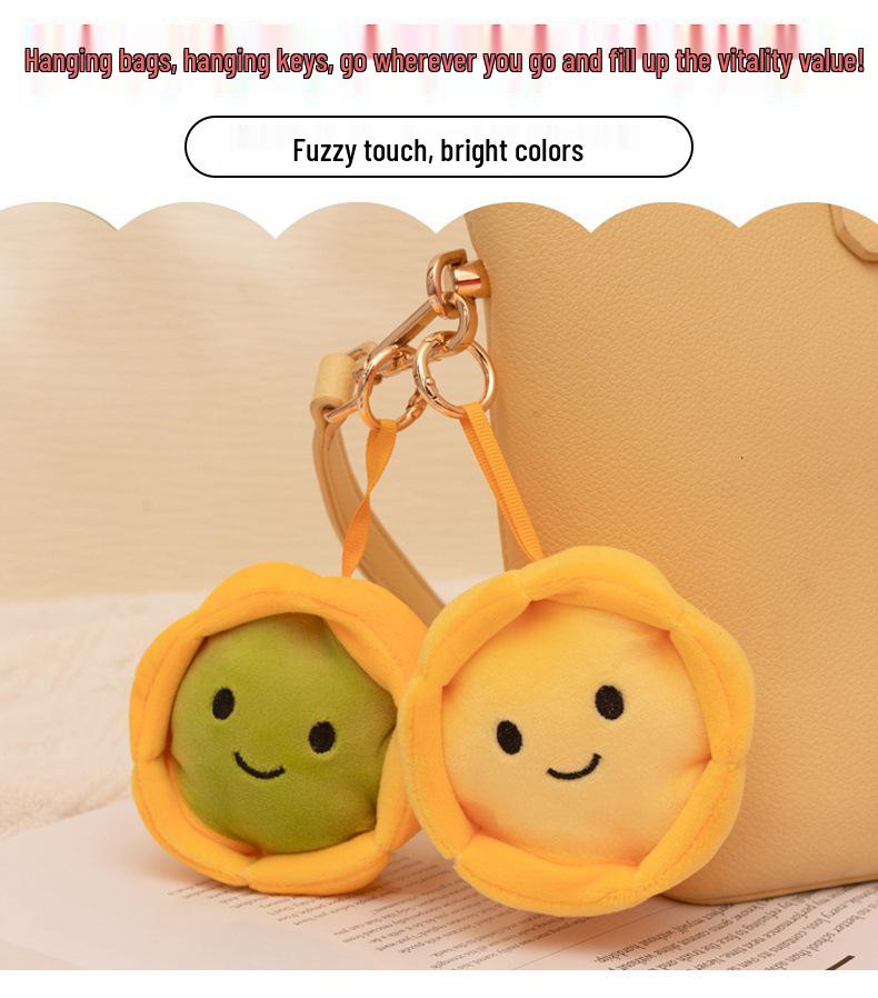 Cute Egg Tart Pendant Plush Doll Keychain & Bag Charm