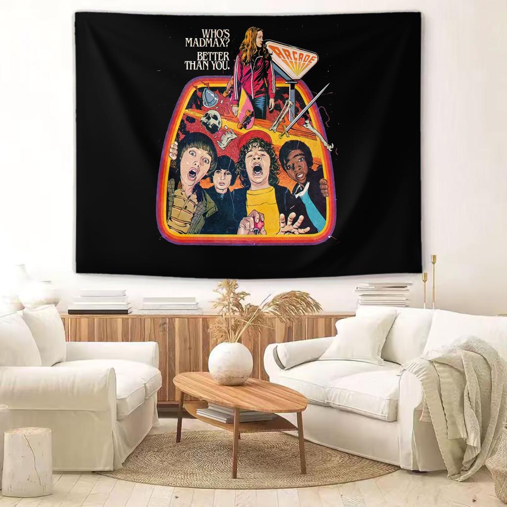 S-Stranger T-Things Hellfire Club Tapestry Wall Hanging Banner Background Backdrops Living Room Cloth Bedroom Party Decor Gift