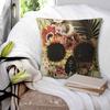 Garden Skull Light Square Pillowcase Pillow Cover Polyester Cushion Zip Decorative Comfort Throw Pillow for Home Car