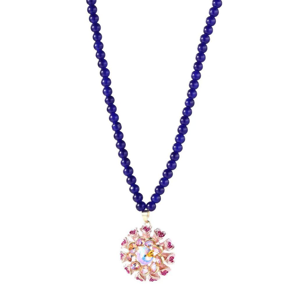 Elegant Purple Sweater Chain: Luxurious Long Necklace Accessory