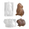 Rabbits Shaped Silicone Mould Heat Resistant Easy Cleaning Detailed Easters Candle Making Supplies