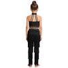Children‘s Latin Dance Outfit Sleeveless Back Straps Crop Top Layered Tassels and Matching Elastic Waist Fringe Pants for Salsa Competition