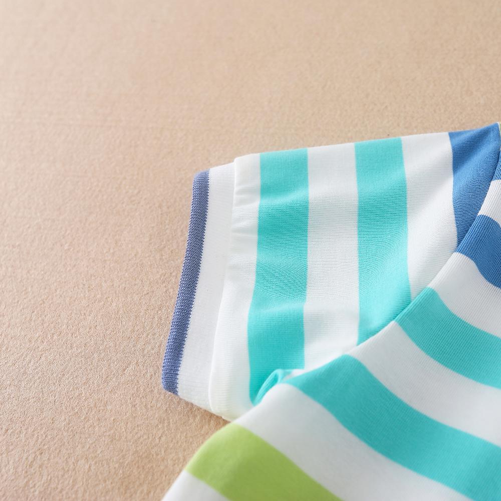 Polos para Bebé Niño de Alta Calidad Verano Manga Corta Rayas Top Camisa Ropa 2T-6T Niños Camisetas Cuello Vuelto