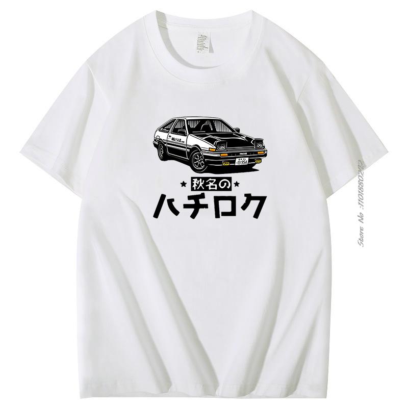 Japanese Anime Initial D Print Tshirts Tops Harajuku Casual Shirt Unisex Hiphop Fashion Streetwear Summer Mens Clothing