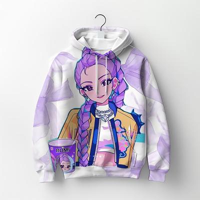 Y2K KPop Demon Hunters Hoodies Teenage Girls Boys Rumi KPop Demon Hunters Hoody Autumn Casual Long Sleeve Children's Clothing