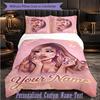 Personalized 3Pcs Bedding SetAriana Grande Custom Text Duvet Cover Pillowcase Set Bedroom Gift