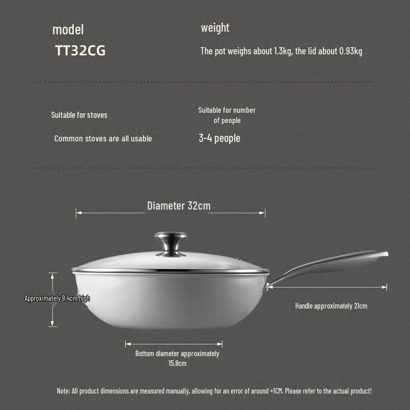 COOKER KING Non-stick Titanium Ceramic Wok