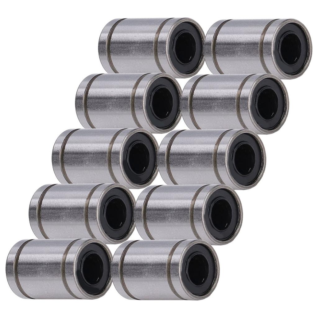 10Pcs Linear Motion Bearing Cylinder Optical Axes Slider Test Frame Spare ID 6mm OD 12mm LM6UU