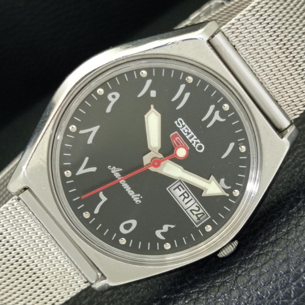 

АВТОМАТИЧЕСКИЕ ВИНТАЖНЫЕ ЧАСЫ SEIKO 5 ЯПОНИЯ 6309A МУЖСКИЕ АРАБСКИЕ ЧЕРНЫЙ ЦИФЕРБЛАТ a702664-1 R209-a702664