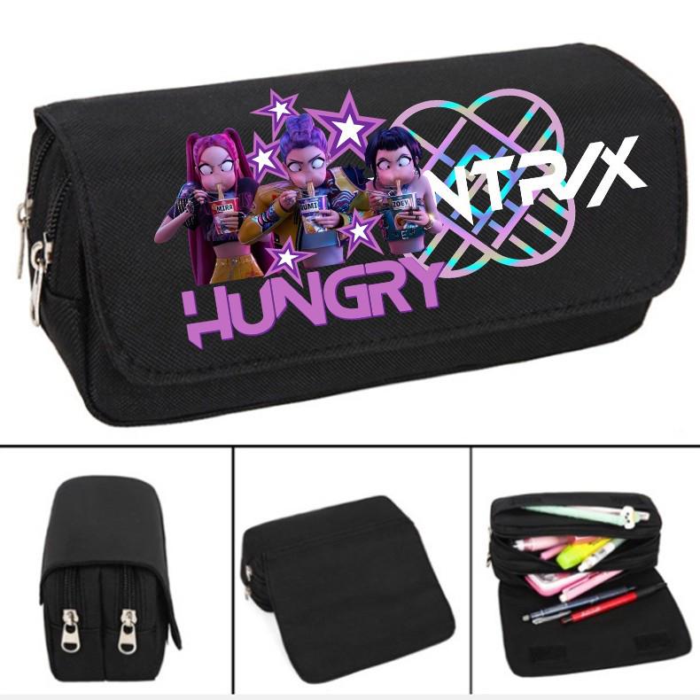 KPOP Anime Demon Hunter Girl Group Pencil Case - Large Capacity Student Stationery Box