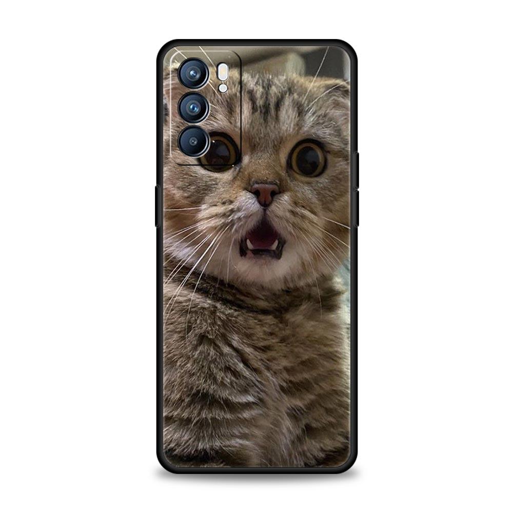 Phone Case For Oppo Reno13 Reno12 Reno11 F Reno10 Pro A54 A53 A95 A76 A74 A57 A98 A80 A79 5G A78 4G Cover Kawaii Love Cat