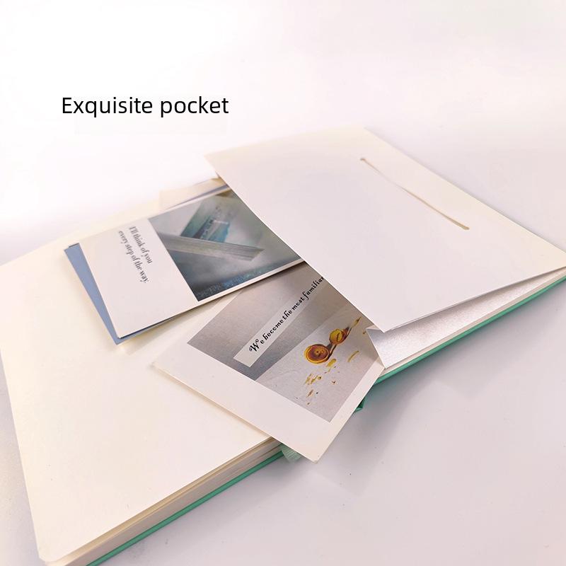 Macaron Color A5 Hardcover Business Notebook with Strap - Creative Dot Matrix Design