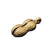 2pcs Vintage Brass Peanut Sculpture Biomimetic Ornament Creative Craft Gift Diy Keychain Pendant Decor