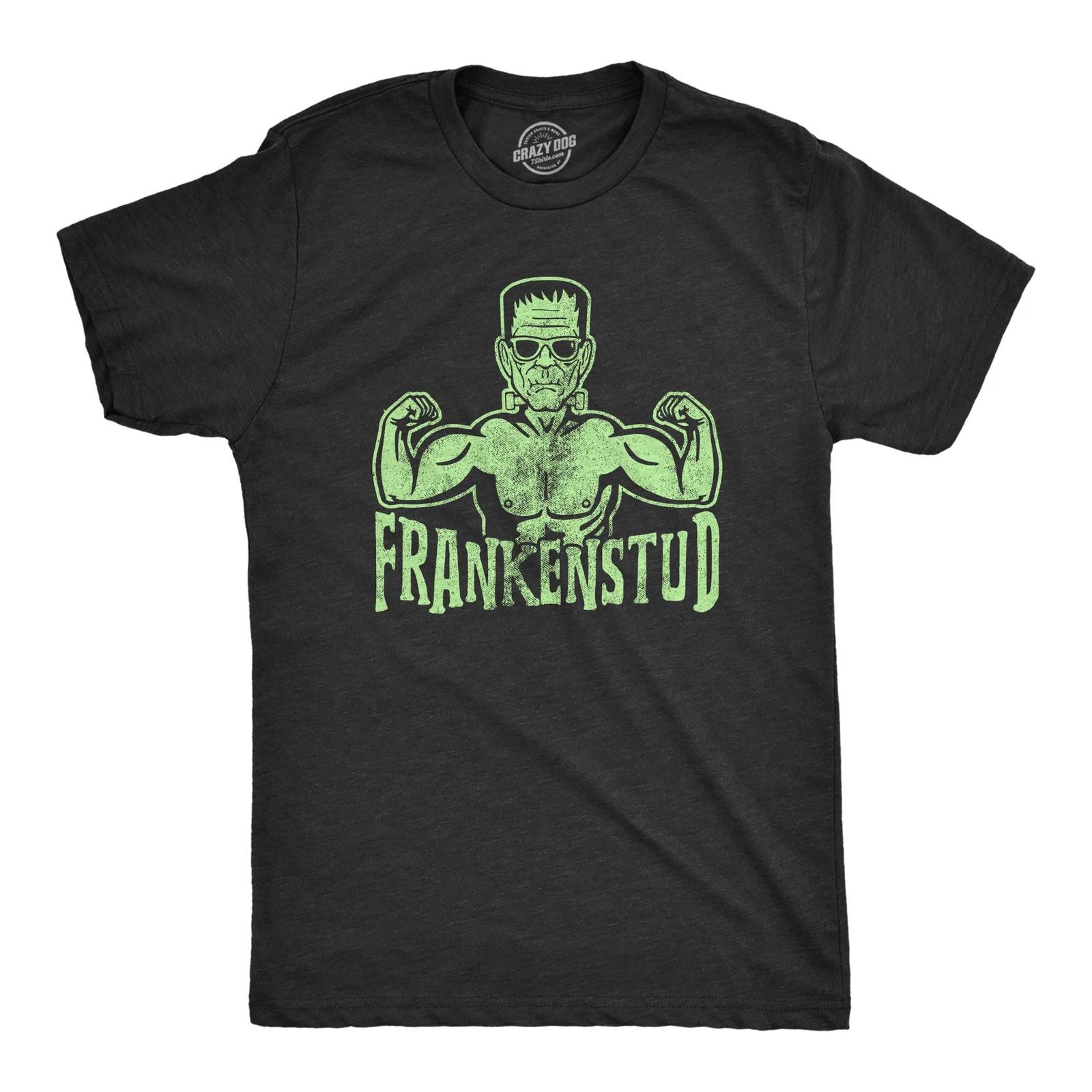 Mens Frankenstud T Shirt Funny Fitness Workout Frankenstein Halloween Graphic M