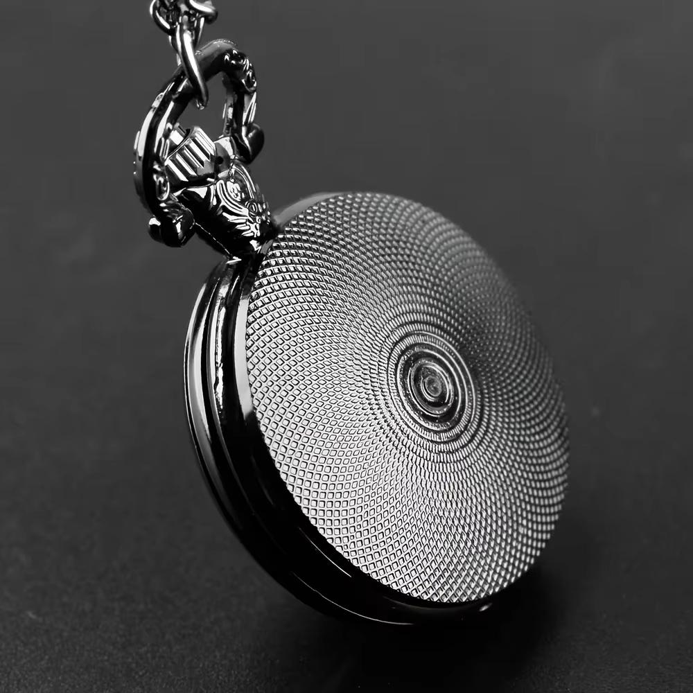 Unique Vintage Black Crow Mini Quartz Pocket Watch,Necklace Pendant With World Time Feature, Ideal Gift For Men & Women and Kids