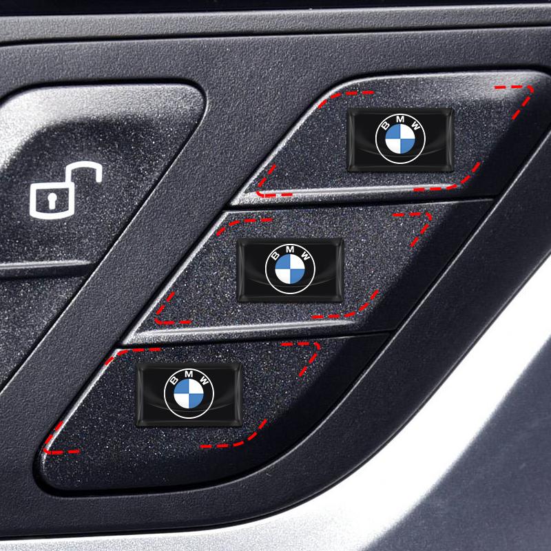 2/5/10Pcs Carbon Fiber Steering Wheel Car Logo Emblem 3D Stickers For BMW M X5 X6 E90 E92 E93 F20 F21 F30 F31 F32 E60 E46 POWER