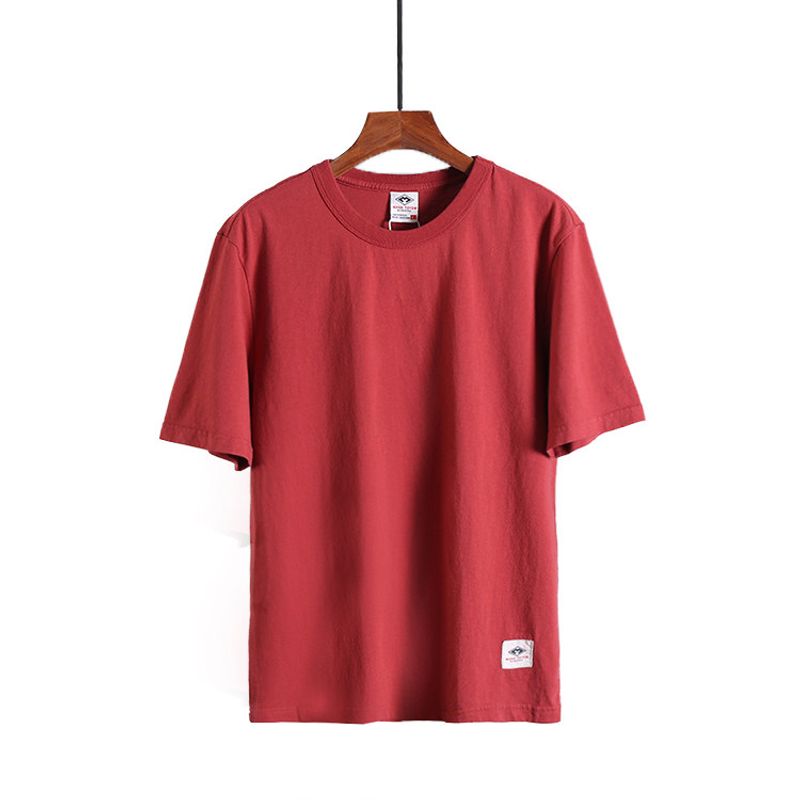 Exported to Japan Export Balance Cargo with Logo Cut off Big Sale Men Summer Factory Original Order Print Pure Cotton Pullover Short Sleeve T-shirt