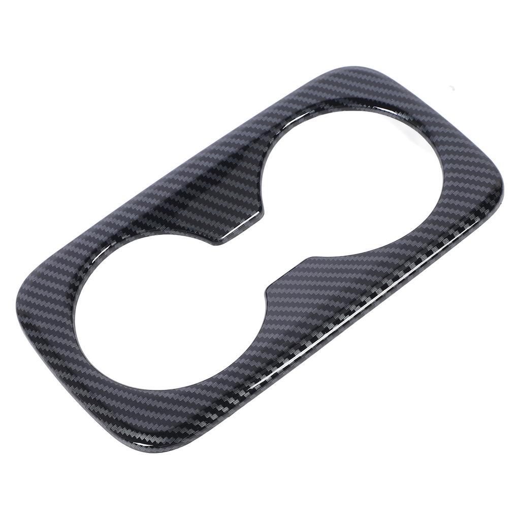 Rear Seat Cup Holder Panel Cover Trim Carbon Fiber Pattern Back Seat Water Cup Holder Frame Cover