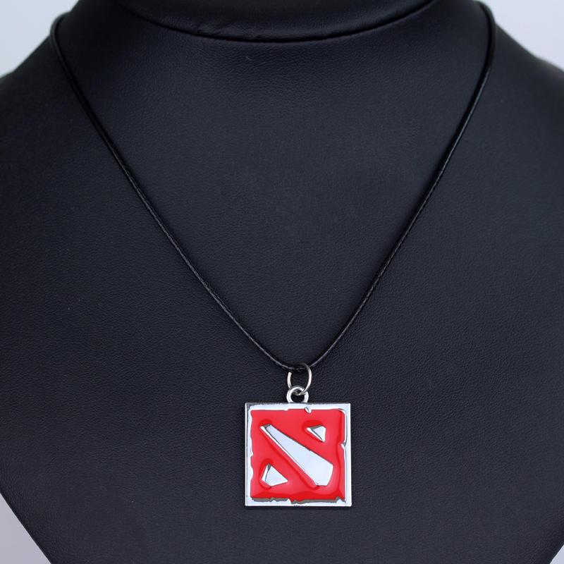 DOTA2 Weapon Model & Portal Scroll Pendant Necklace with Dota Logo Keychain