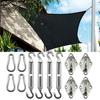 44 Pcs Shade Sail Hardware Kit for Four-Corner Sun Shades Outdoor Patio Canopy Accessories Set