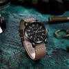 Relojes Hombre Megir 2160 Luxury Chronograph Quartz Watches Custom Logo Leather Men Wrist Watch