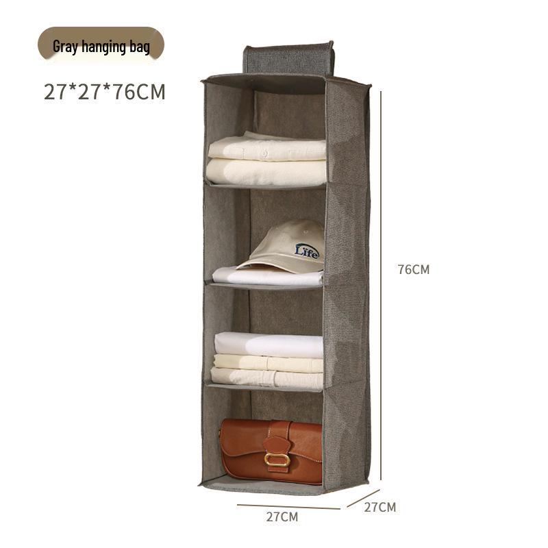 Multi-Layer Hanging Fabric Storage Bag for Clothes and Sundries