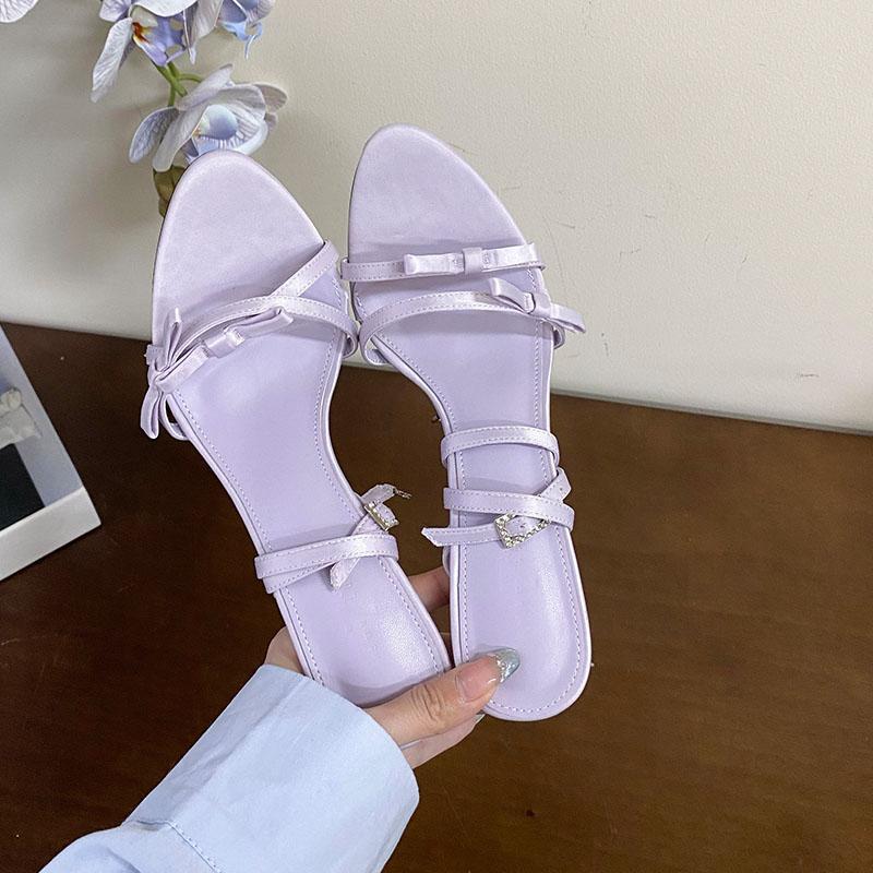 Fashion Fashion Butterfly-Knot Party Ladies High Heels Sandals Shoes Female Pointed Toe Footwear Ankle Buckle Women Heeled Sandals Shoes
