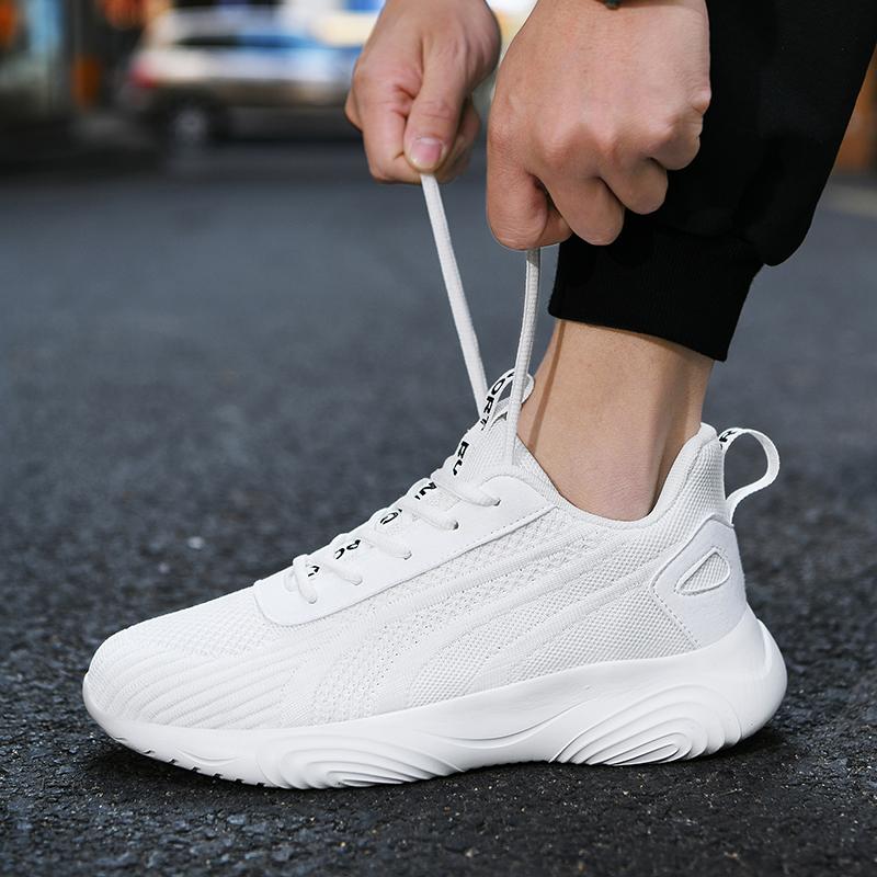Casual Running Summer Anti Slip Hiking Mesh Breathability Athletic Shoe Tennis Man Trend 2025 Man Sneakers Couple White